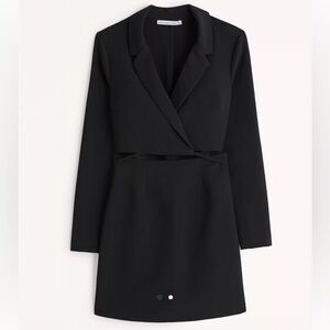 Abercrombie & Fitch Wrap-Front Cutout Blazer Dress